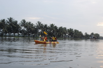 Kayaking in River Pamba